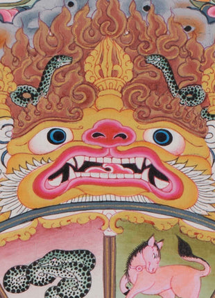 Tibetan Astrological Chart Calendar | Original Hand painted Tibetan Calendar Thangka