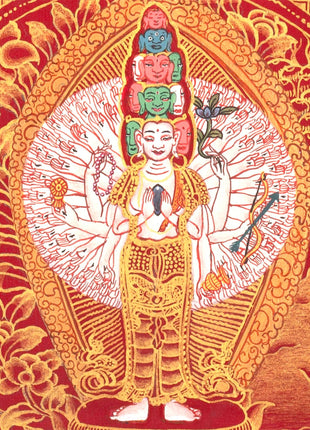 Avalokiteshvara Mandala Painting  |1000 armed Chenresig