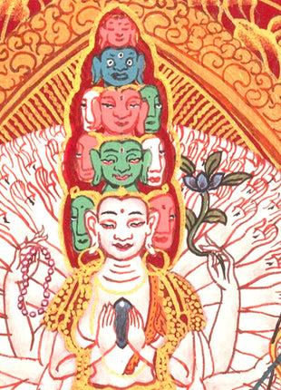 Avalokiteshvara Mandala Painting  |1000 armed Chenresig