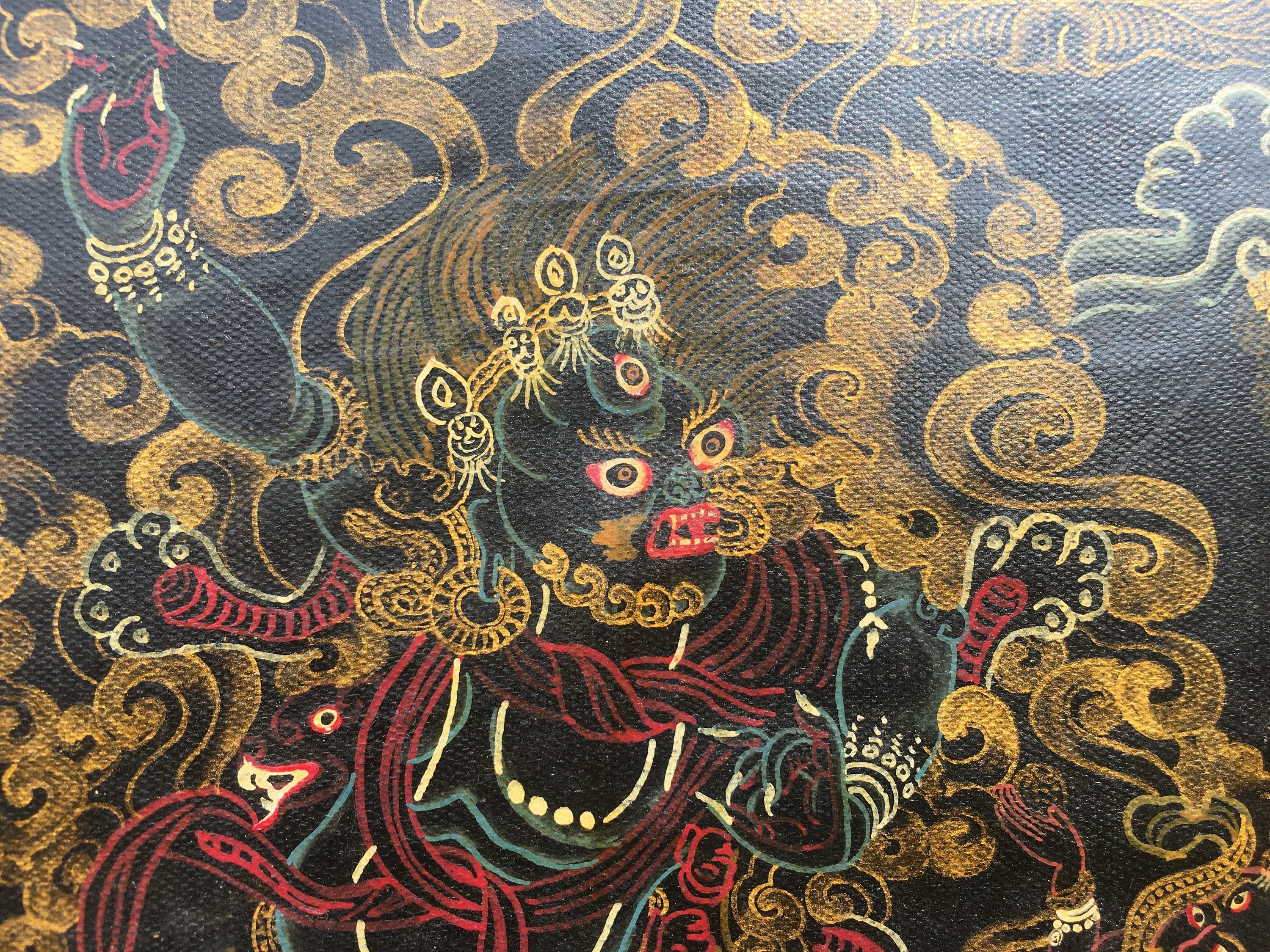 Vintage Mahakala Thangka | Wall Hanging