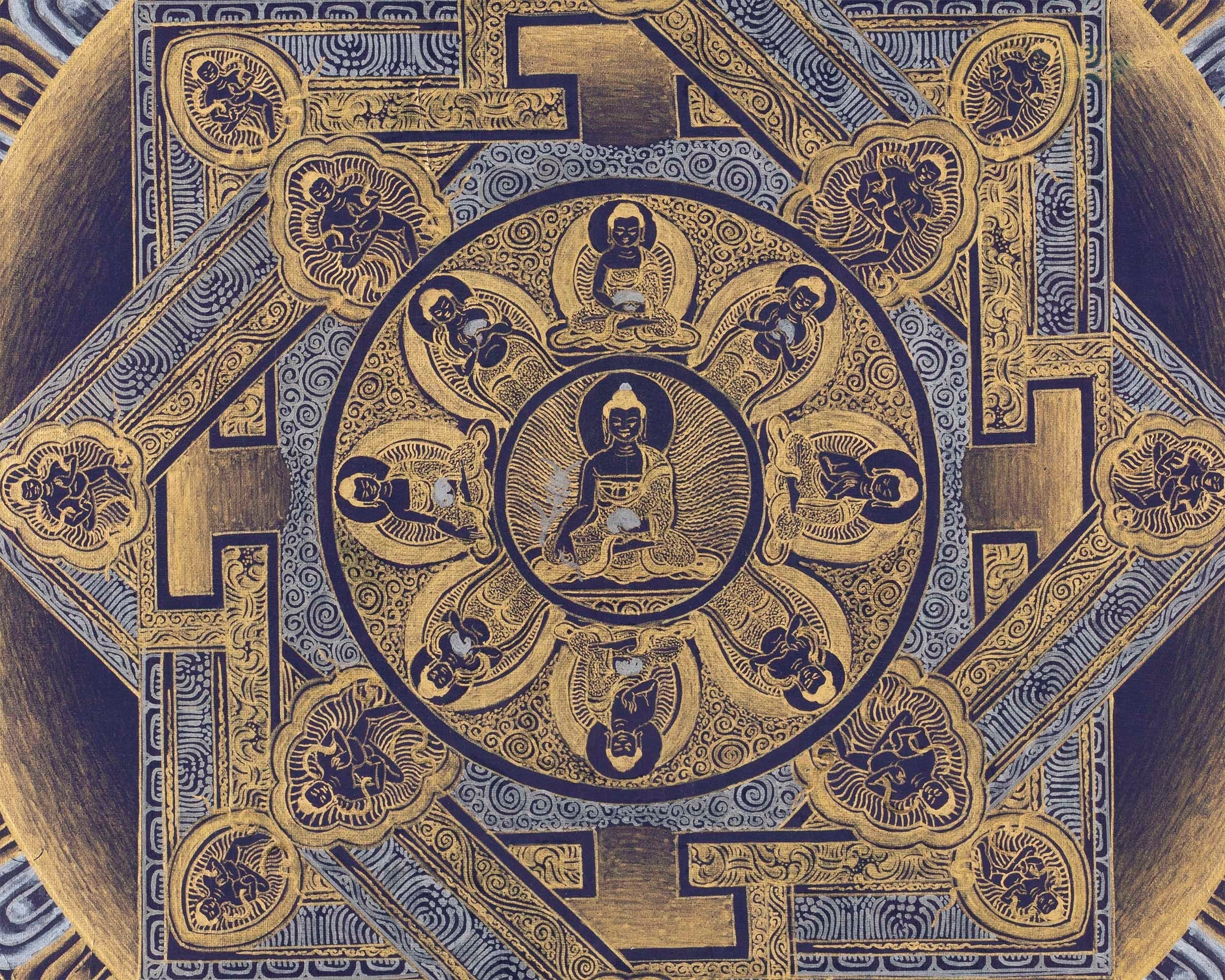 Medicine Buddha Mandala Thangka |  Original Buddhist Art