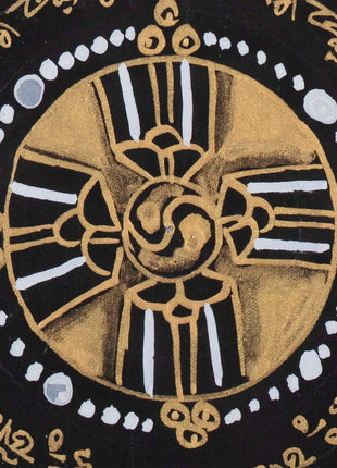 Auspicious Mantra Mandala | Buddhist Handpainted Art | Religious Wall Hanging Decor