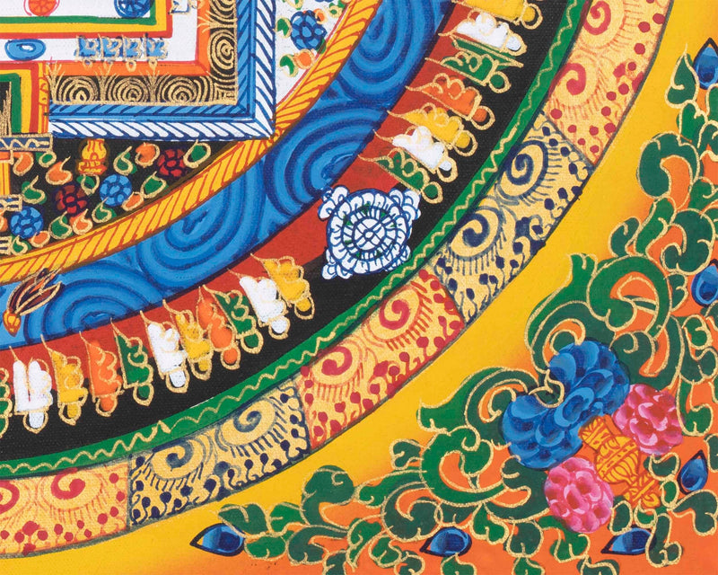 Yellow Kalachakra Mandala  | Tibetan Art