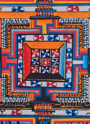 Gold Kalachakra Mandala | Buddhist Thangka