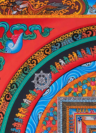Gold Kalachakra Mandala | Buddhist Thangka