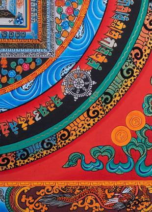 Gold Kalachakra Mandala | Buddhist Thangka