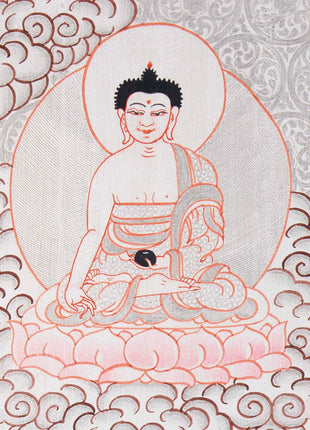 Dipankara, Gautama & Maitreya Surrounded By Aksobhya, Amitabha, Amoghasiddhi, Ratnasambhava And Vairocana
