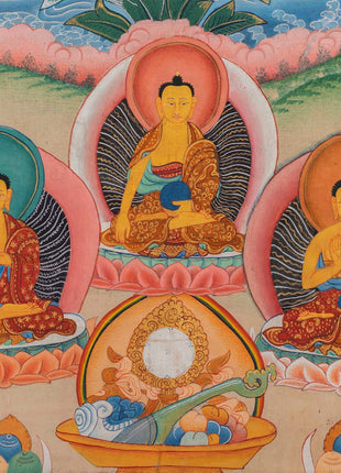Brocade Chengrezig Thanka |  Buddhist Wall hanging