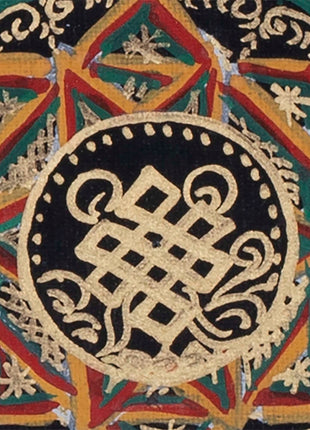 Endless Knot Mantra Thangka | Traditional Mandala Art | Wall Hanging Decoration