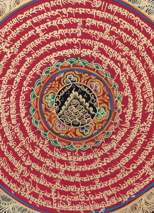 Precious Stone Mandala Thangka | Buddhist Handpainted Art | Wall Decoration Painting