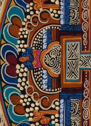 Aum Mandala Thangka | Wall Hanging Yoga Meditation Canvas Art