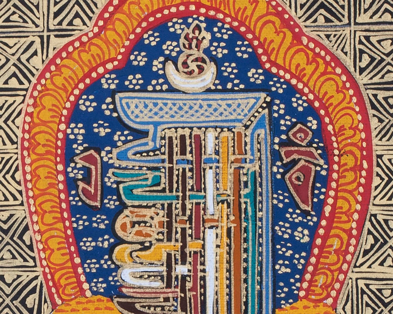 Kalachakra Symbol Mandala  | Small Size Wall Decoration Painting