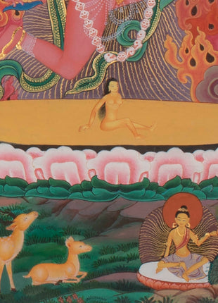 Chakrasamvara Mandala Thangka | Newari Style Painted Art | Wall Hanging Decor