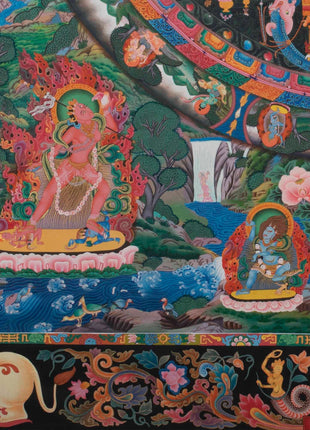 Chakrasamvara Mandala Thangka | Newari Style Painted Art | Wall Hanging Decor