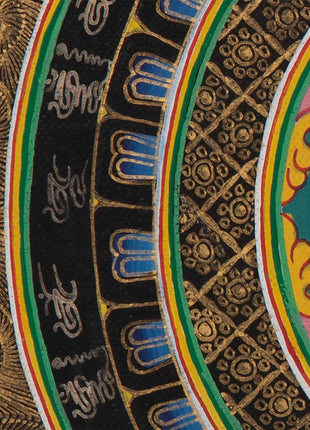 Auspicious Symbols Gold Mandala | Tibetan Wall Decoration Painting