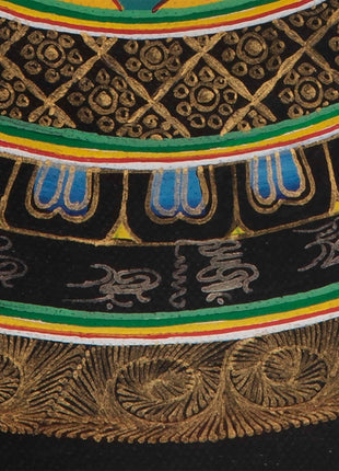 Auspicious Symbols Gold Mandala | Tibetan Wall Decoration Painting