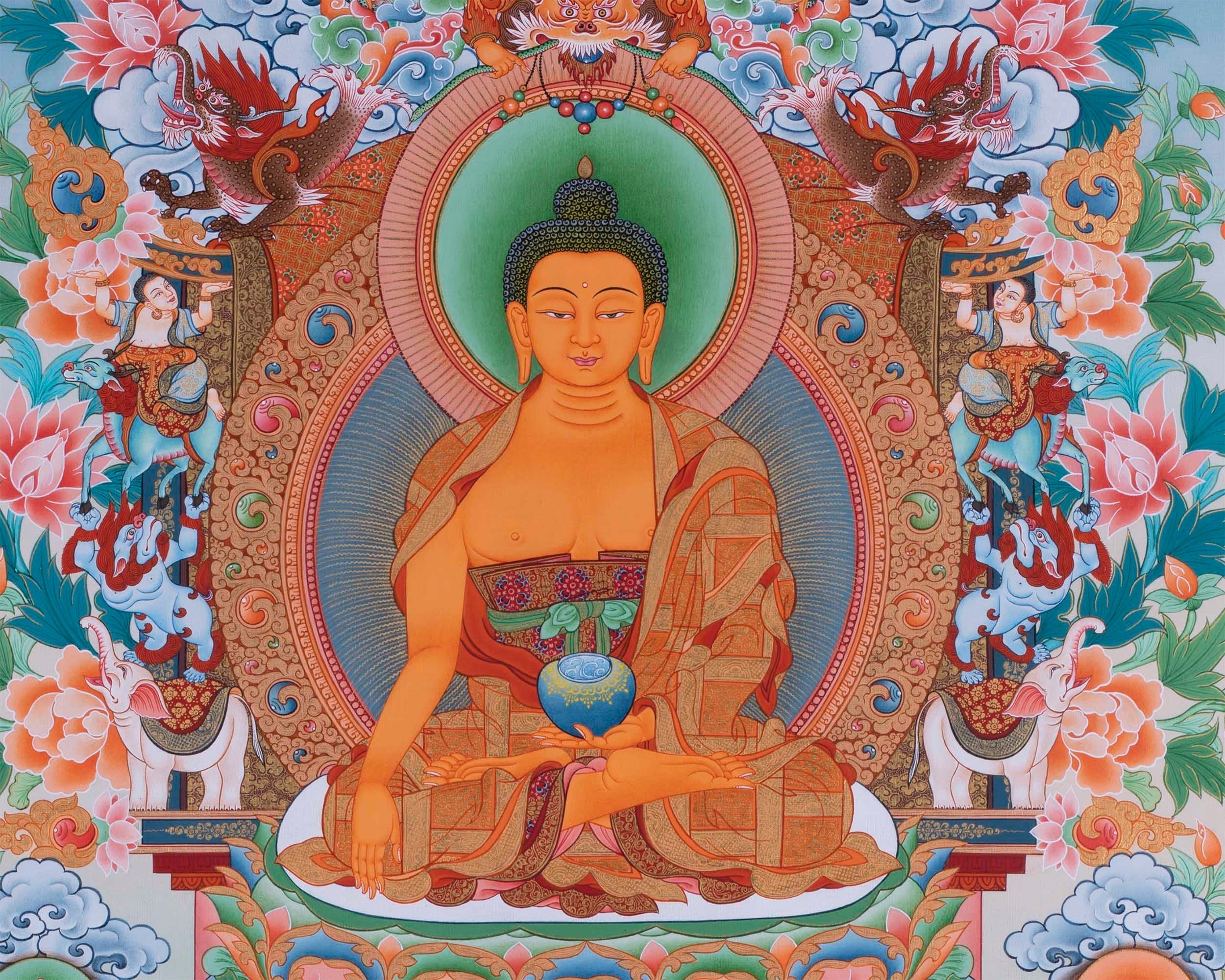35 Buddhas Thangka For Confession | Nagarjuna Tradition | Eri Style Paiting