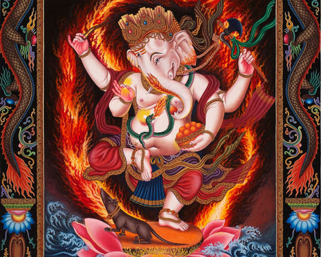 Ganesh Thangka Art | Newari Thangka Painting