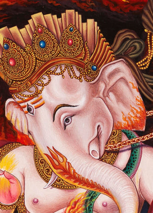 Ganesh Thangka Art | Newari Thangka Painting