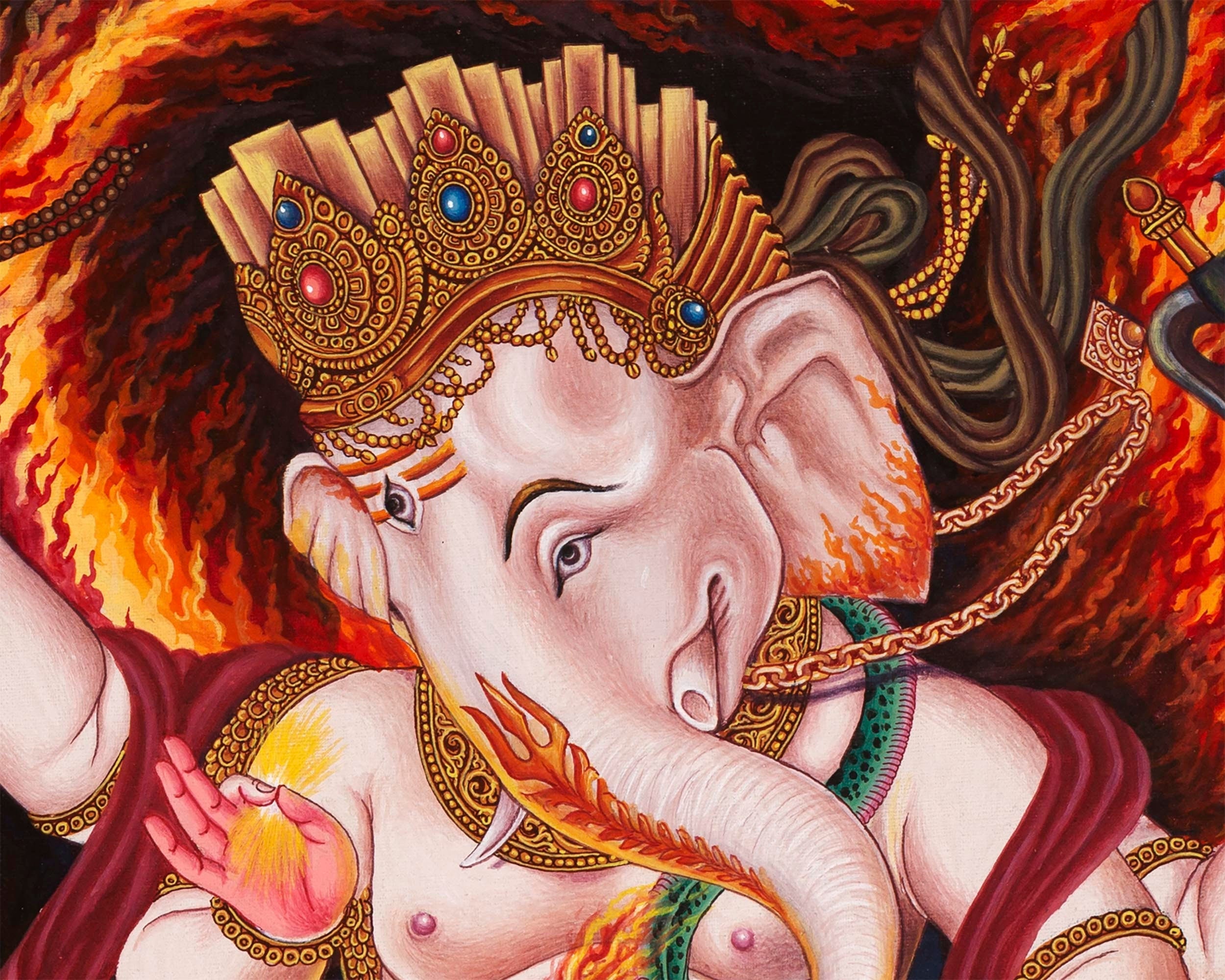 Ganesh Thangka Art | Newari Thangka Painting