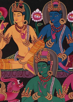 Colorful Buddha Thangka | Wall Hanging Yoga Meditation