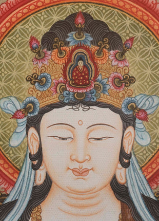 Unique Thangka of the Eight Armed Avalokiteshvara | Japanese Deity