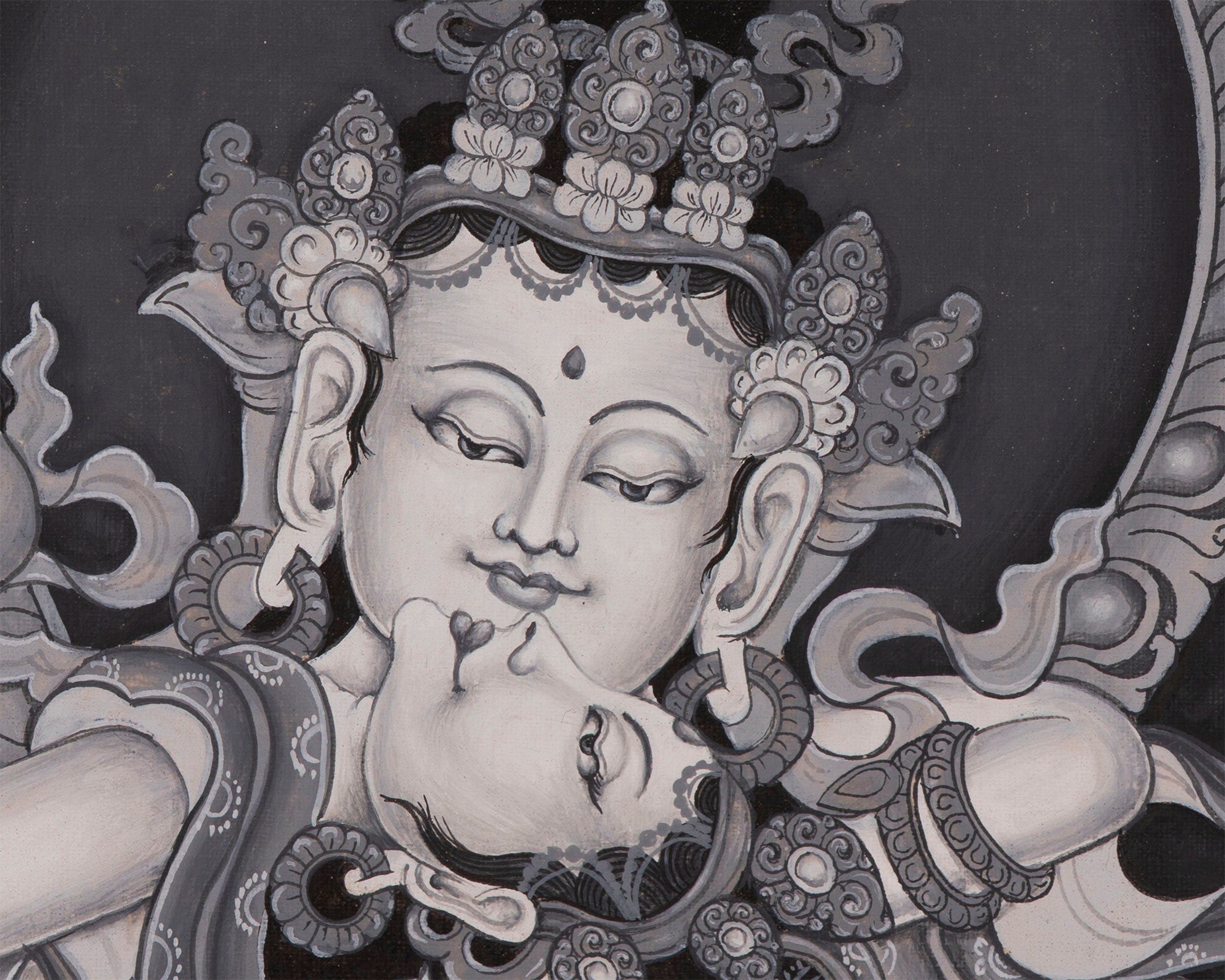 Vajrasattva Thangka Painting | Consort in Union |Himalayan Art