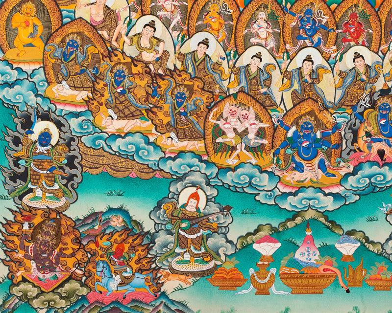 Machig Labdron Tree | Unbrocaded Thangka