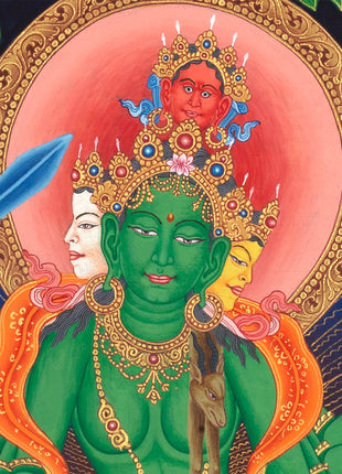 Paubha Painting of Bodhisattva Lokeshvara | Ancient Religious Art