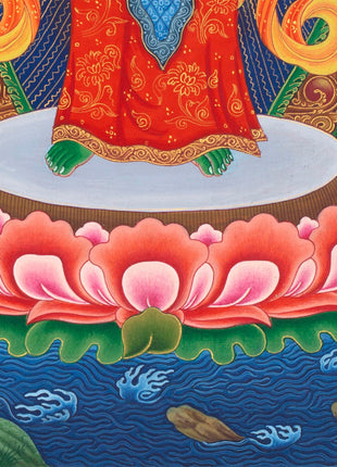 Paubha Painting of Bodhisattva Lokeshvara | Ancient Religious Art