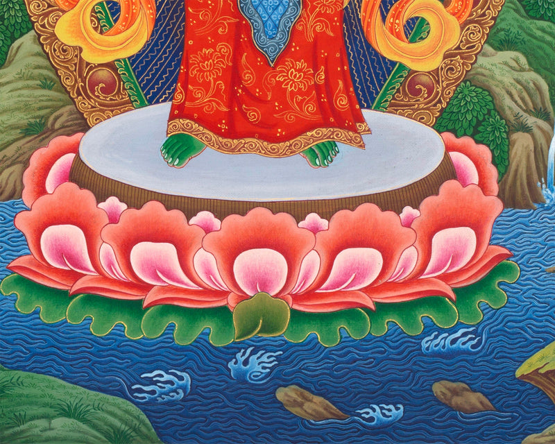 Paubha Painting of Bodhisattva Lokeshvara | Ancient Religious Art