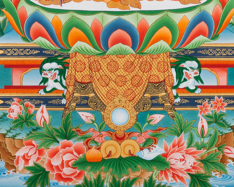 Medicine Buddha Handpainted Thangka | Bhaisajyaguru Himalayan Art