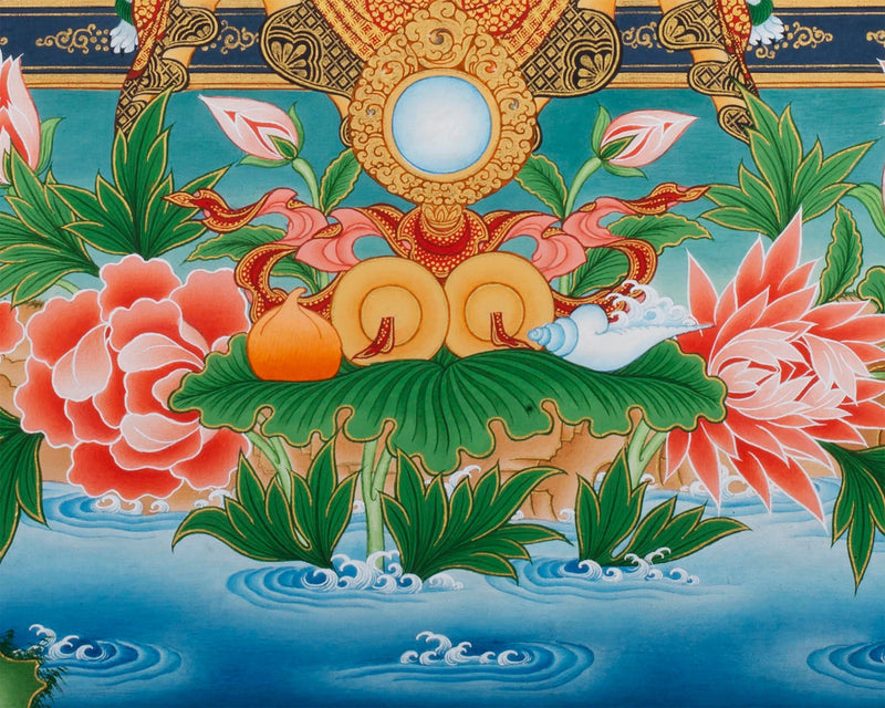 Medicine Buddha Handpainted Thangka | Bhaisajyaguru Himalayan Art