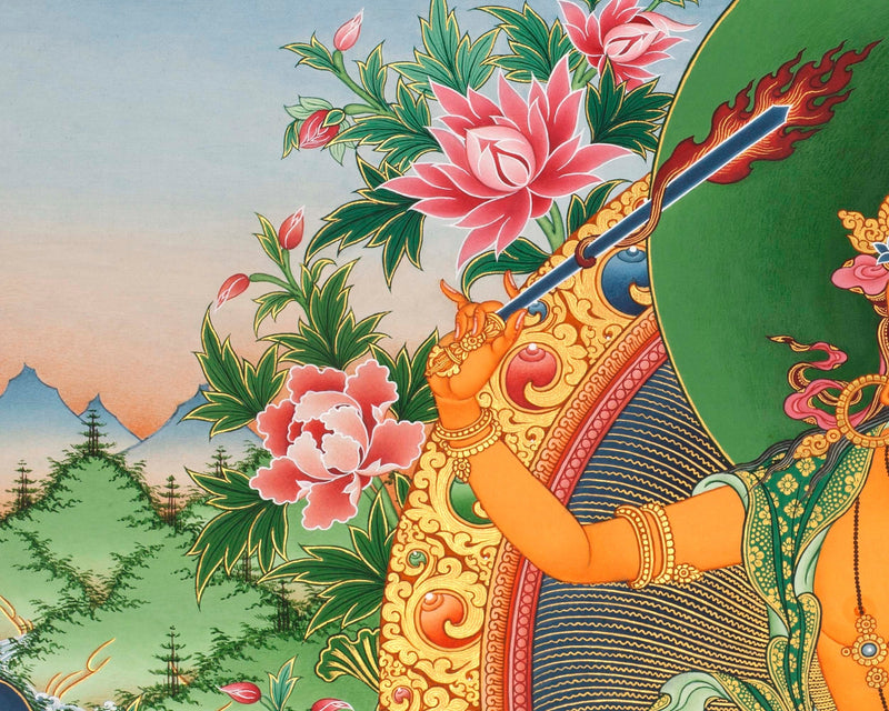 Arya Boddhisattva Manjushri Thangka | Wrathful Deity