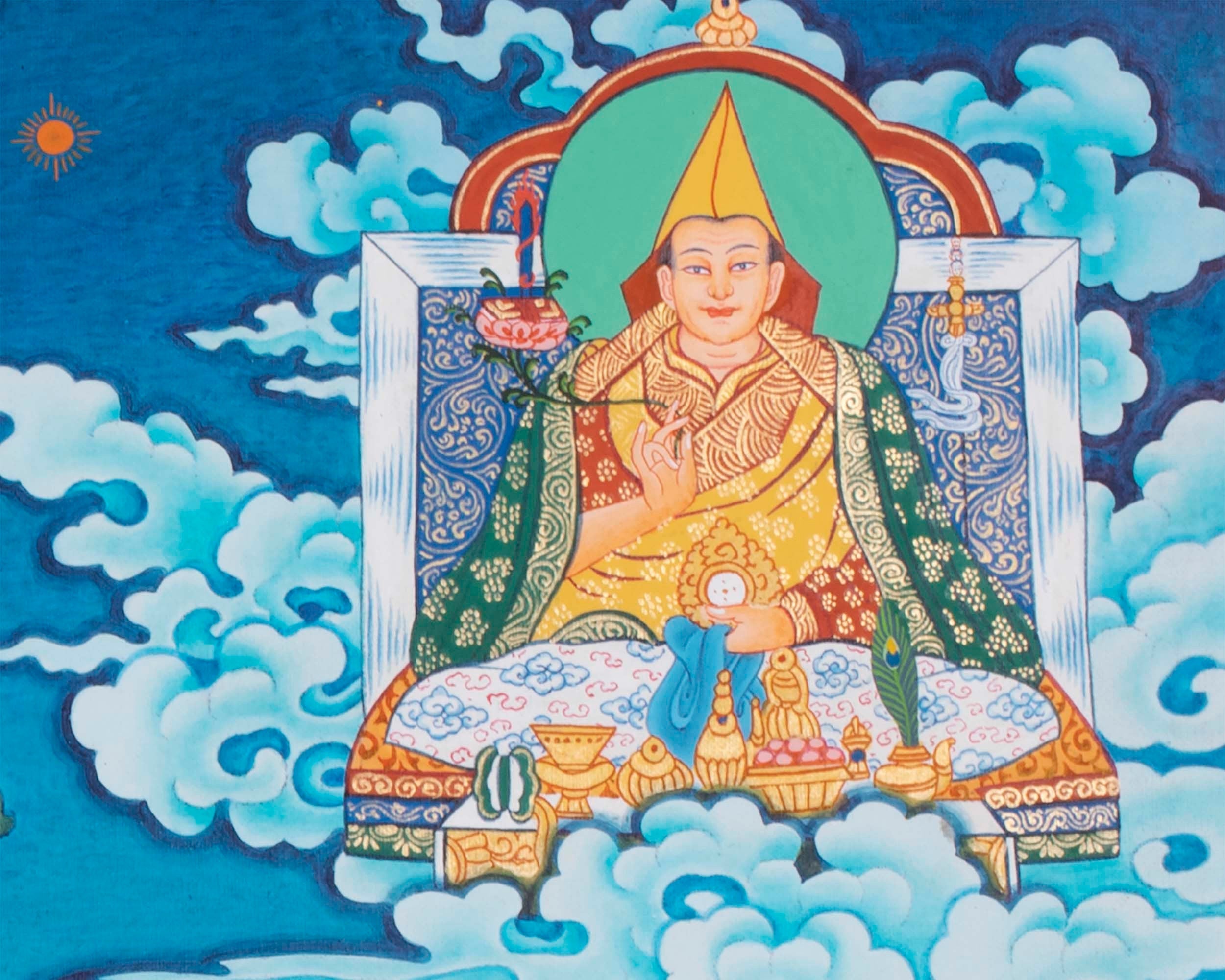 Yidam Kalachakra Thangka | His Consort Vishvamata | Handpainted Wall Decoration