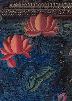 Handpainted Boddhisattvas Thangka | Chenrezig, White, and Green Tara |  Artwork