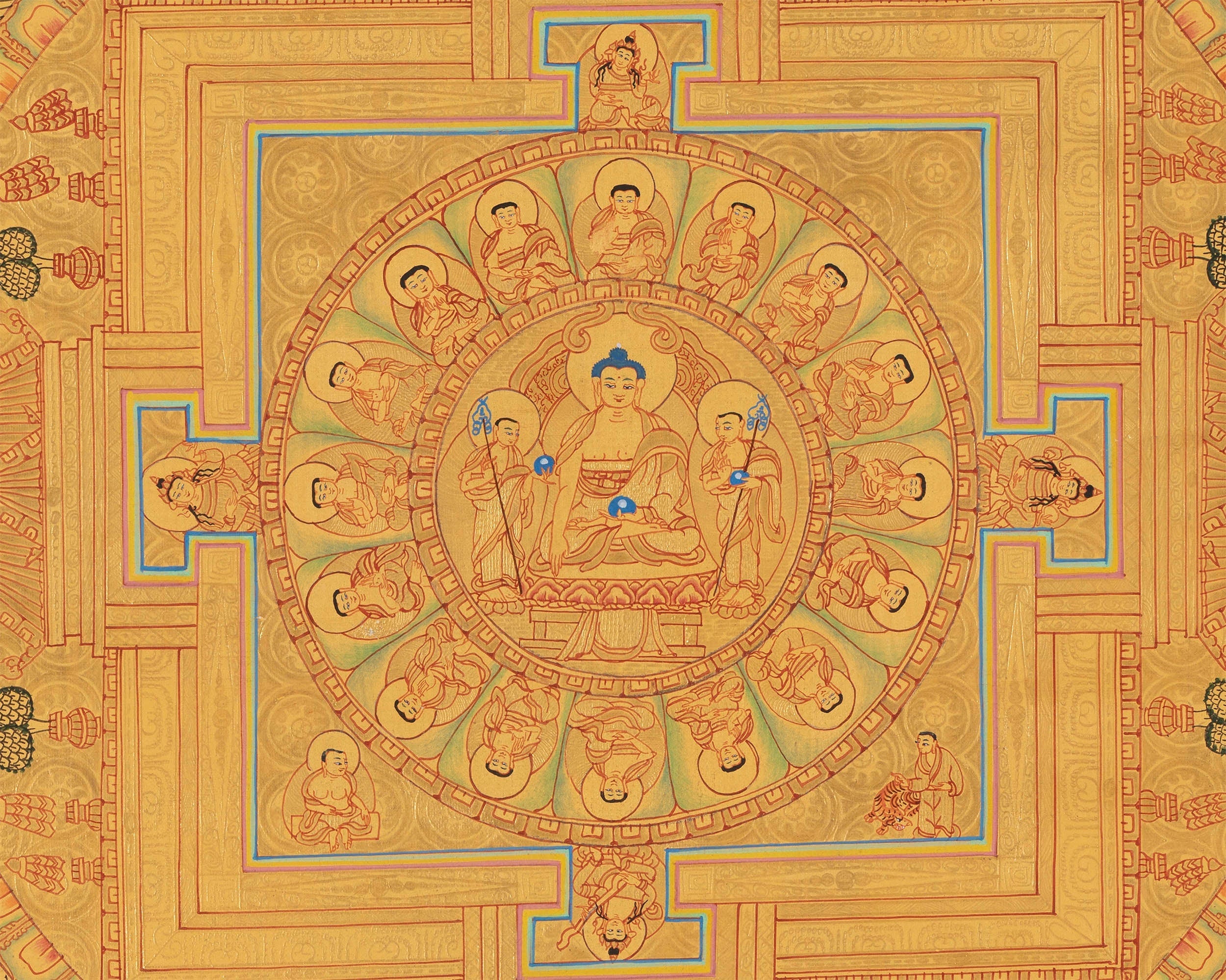 Shakyamuni Buddha Mandala Thangka | Home Decor