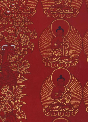 108 Multiple Shakyamuni Buddha  | Hand Painted 24K Gold Art