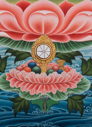 Vajrayogini Thangka in Tibetan Style | Vintage Art from Nepal