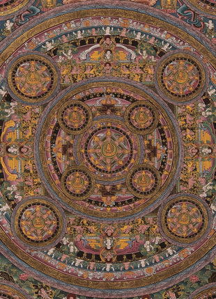 15 Mandala Thangka for Samatha Meditation Practice | Old Thangkas From late 20th Century