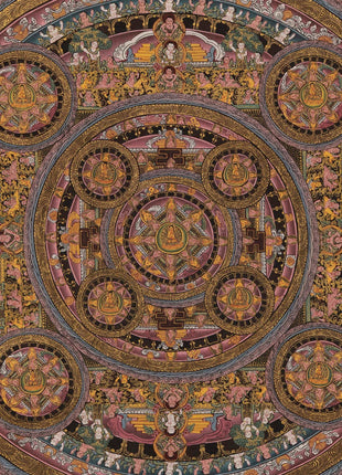 15 Mandala Thangka for Samatha Meditation Practice | Old Thangkas From late 20th Century