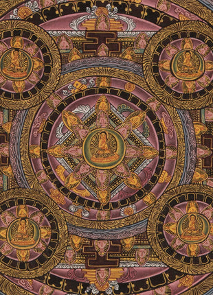 15 Mandala Thangka for Samatha Meditation Practice | Old Thangkas From late 20th Century