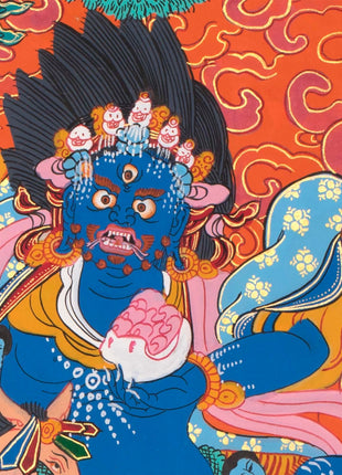 Goddess Palden Lhamo Thangka | Feminist Deity Vajrayana | Wall Decor