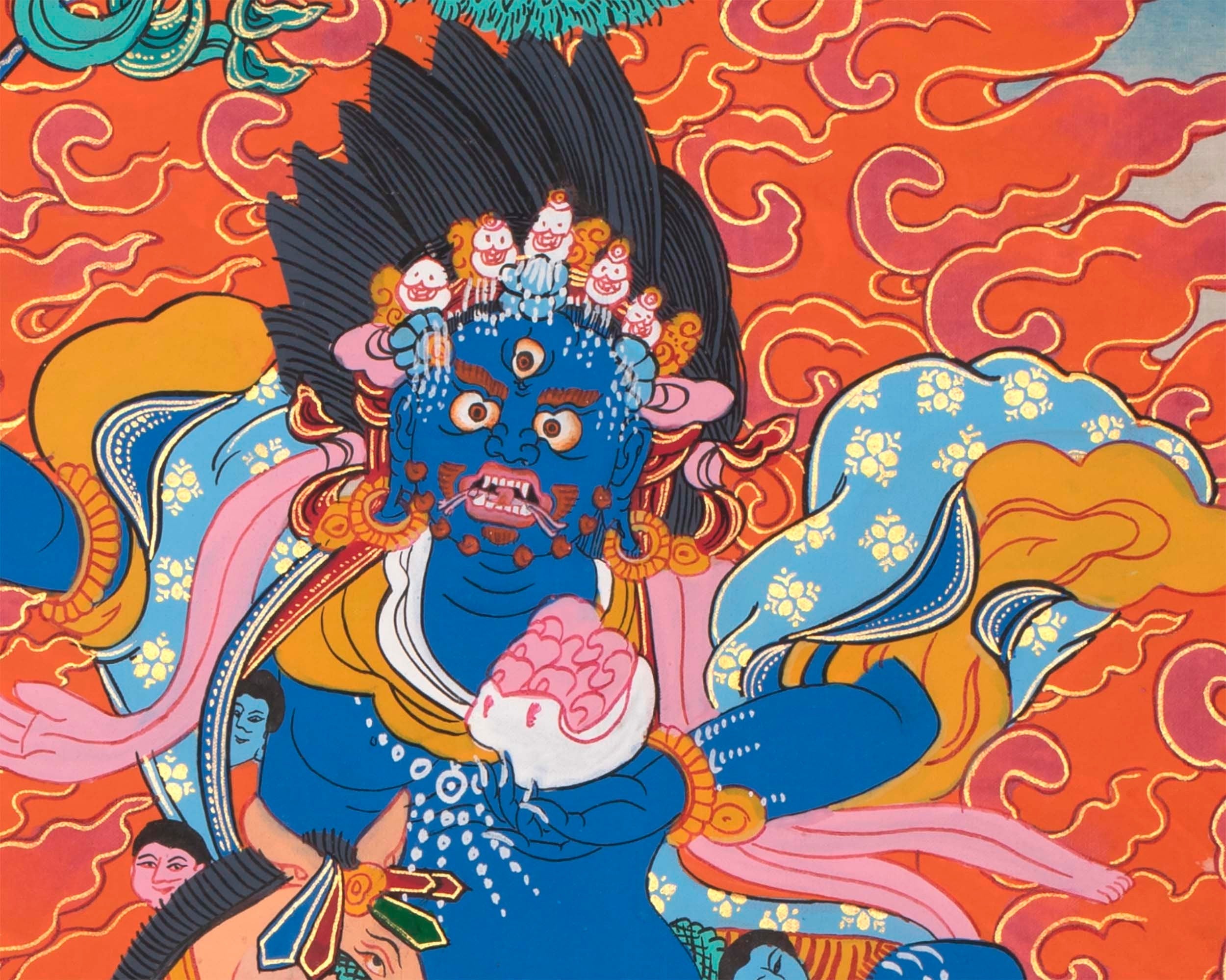 Goddess Palden Lhamo Thangka | Feminist Deity Vajrayana | Wall Decor
