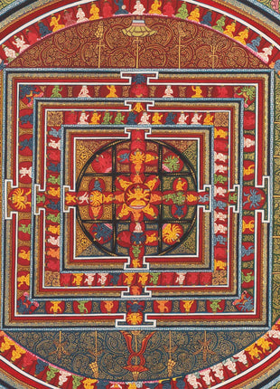 Dharmadhatu Manjushri Mandala | Traditional Thangka Art