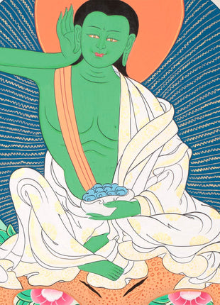 Jetsun Milarepa Thangka |  Wall Decoration Painting | Spiritual Art for Meditation and Good Luck