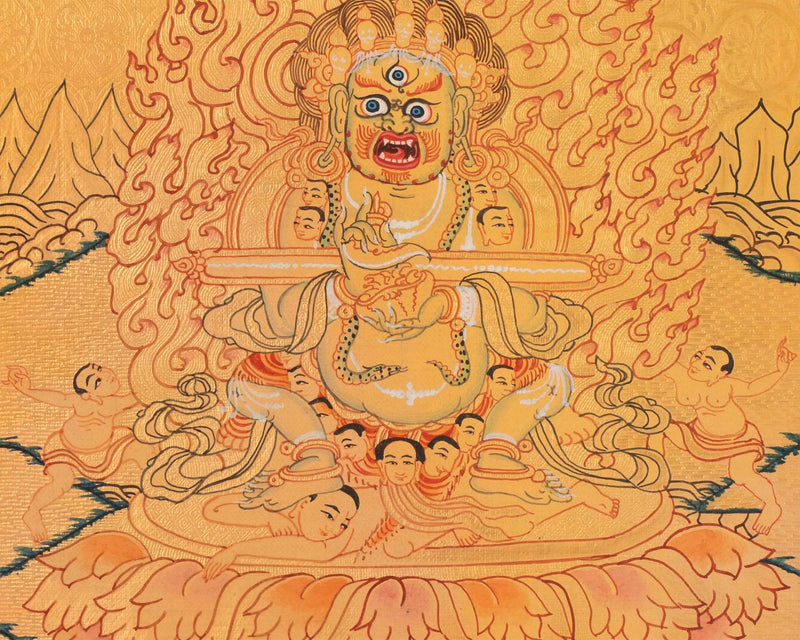 Two Armed Mahakala Thangka Painting | Sakya Mahakala art