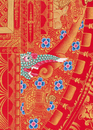 Goddess Green Tara Mandala Thangka | Healing Mandala Thangka | Perfect For Wall Decoration |
