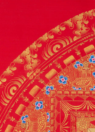 Goddess Green Tara Mandala Thangka | Healing Mandala Thangka | Perfect For Wall Decoration |