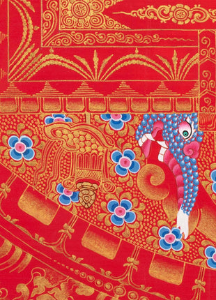 Goddess Green Tara Mandala Thangka | Healing Mandala Thangka | Perfect For Wall Decoration |